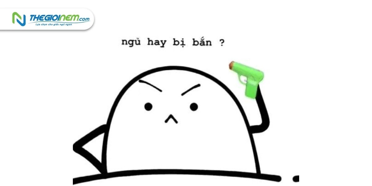 Một nhân vật hoạt hình đang cố gắng giữ cho mình tỉnh táo nhưng đã quá muộn